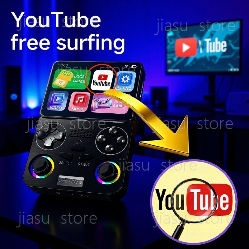 Handheld Gaming Console Youtube - J36 Ultra Handheld Gaming Console Android