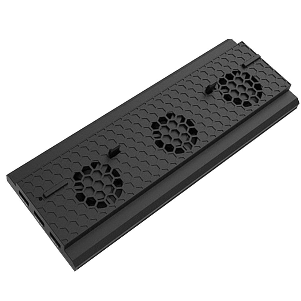 Gaming Console Tower - Game Console Cooling Fan Base Black