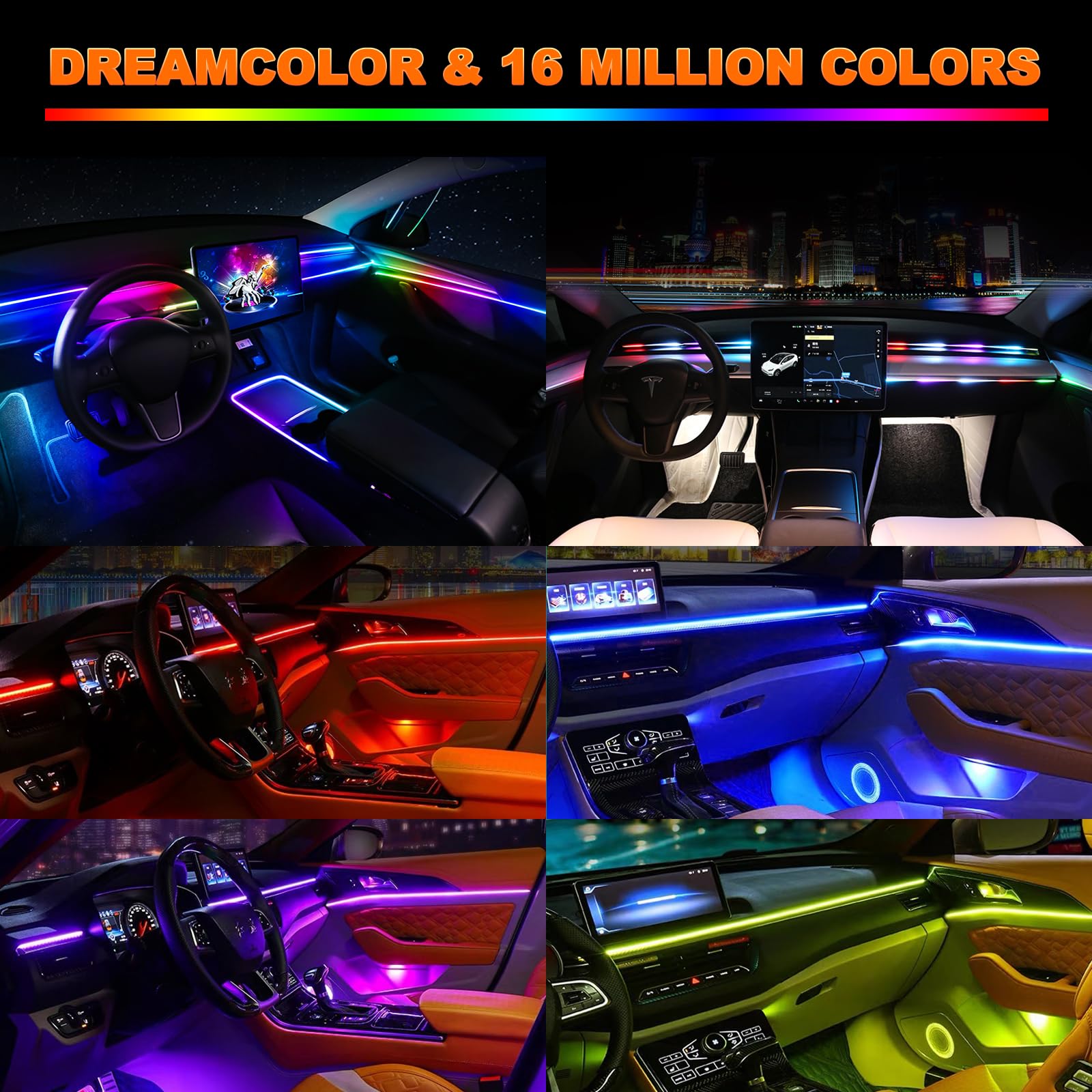 2IN1 Dynamic Neon Car Ambient  - đánh giá và giá Led Gaming Light Strip