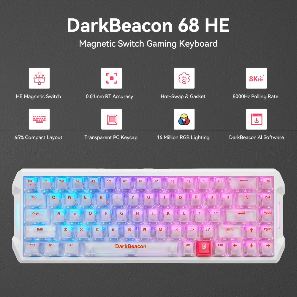 DarkBeacon Flux 68 HE Magnetic - đánh giá và giá Gaming Console Tower