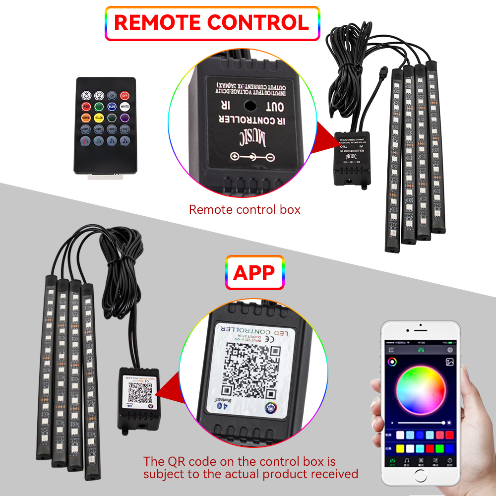 12V Car Motors Decor Lamp 4IN1 - đánh giá và giá Led Gaming Light Strip