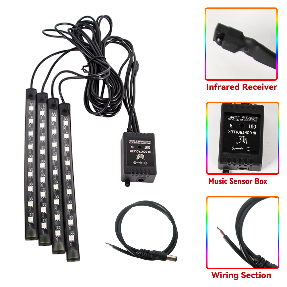 12V Car Motors Decor Lamp 4IN1 - đánh giá và giá Led Gaming Light Strip