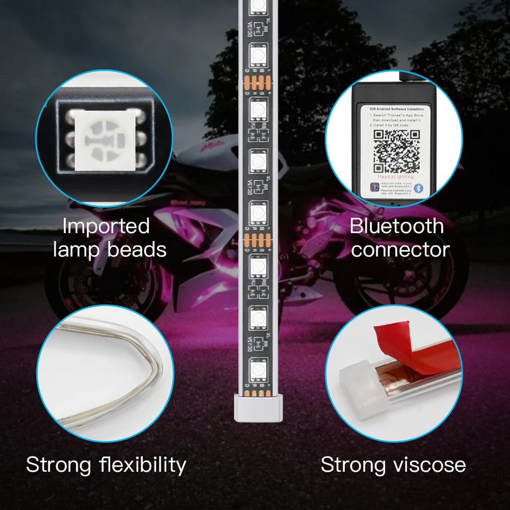 Motorcycle LED Decorative ligh - đánh giá và giá Led Gaming Light Strip