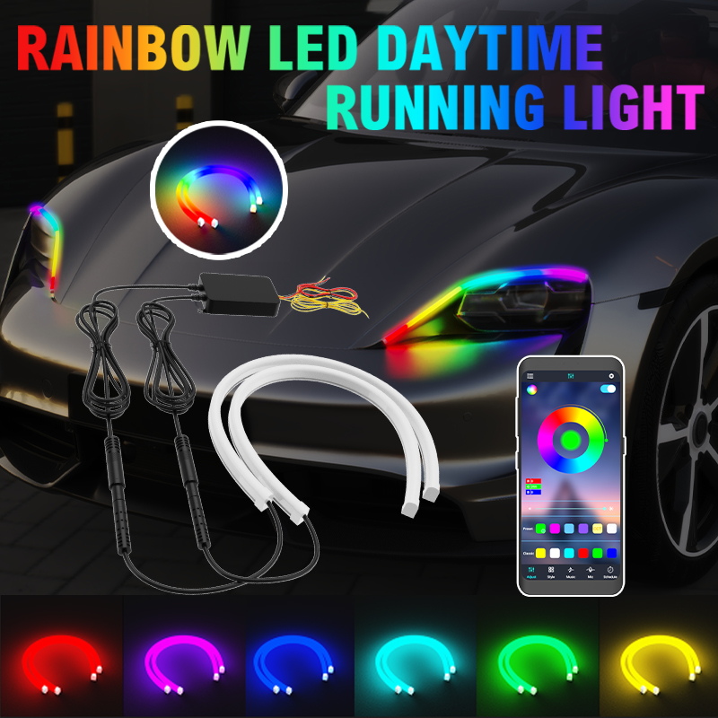 2PCS  30/45/60cm DRL Car LED D - đánh giá và giá Led Gaming Light Strip
