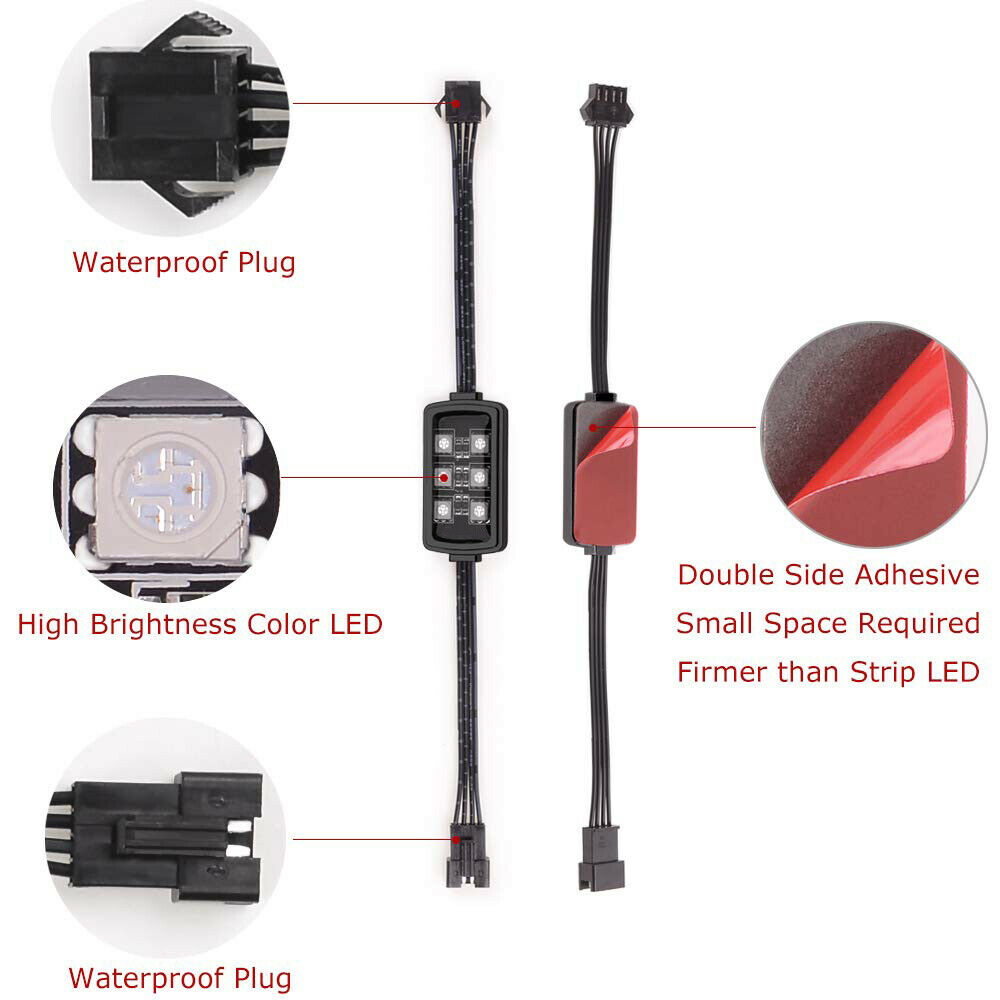 Niscarda Car Motorcycle RGB LE - đánh giá và giá Led Gaming Light Strip