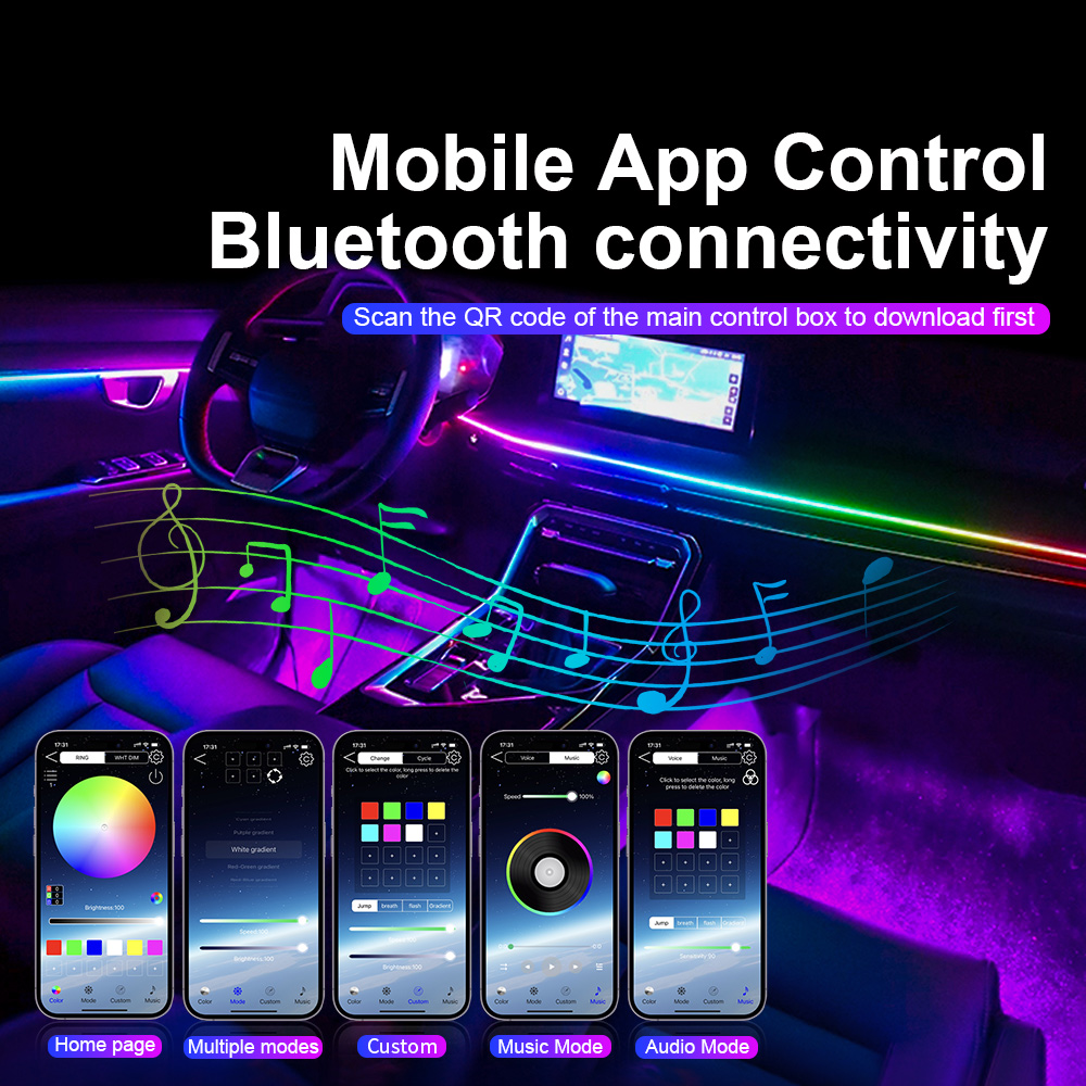 Universal Led Car Ambient Ligh - đánh giá và giá Led Gaming Light Strip